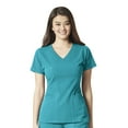 thumbnail image 1 of Wink Aero Women's Flex Back V-Neck Scrub Top, Teal Blue, M, 1 of 2