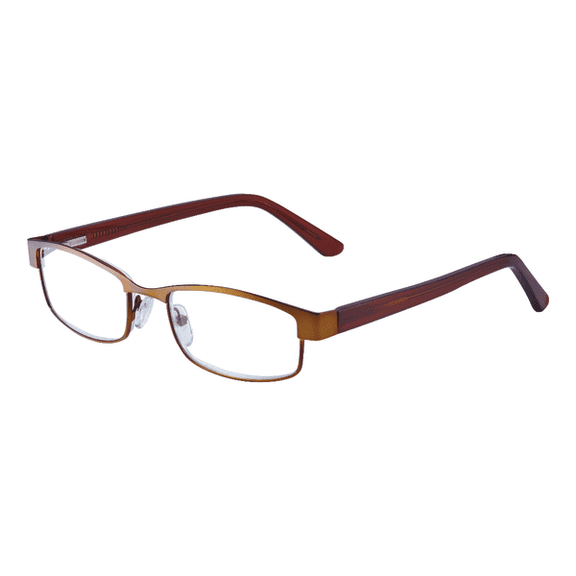 Wink Coachella Half-Rim Reading Glasses, +2.50, Bronze