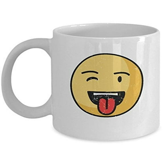 Wink 11 oz Coffee Mug - Smiley Face Gifts White Ceramic