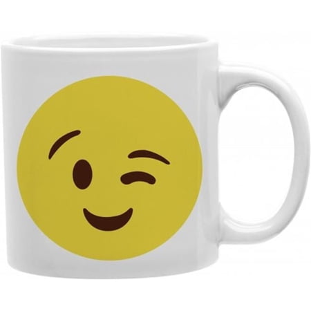 Wink Emoji 11 oz Ceramic Coffee Mug