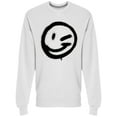 thumbnail image 1 of Wink Face Sprayed Sweatshirt Men -Image by Shutterstock, Male Large, 1 of 2