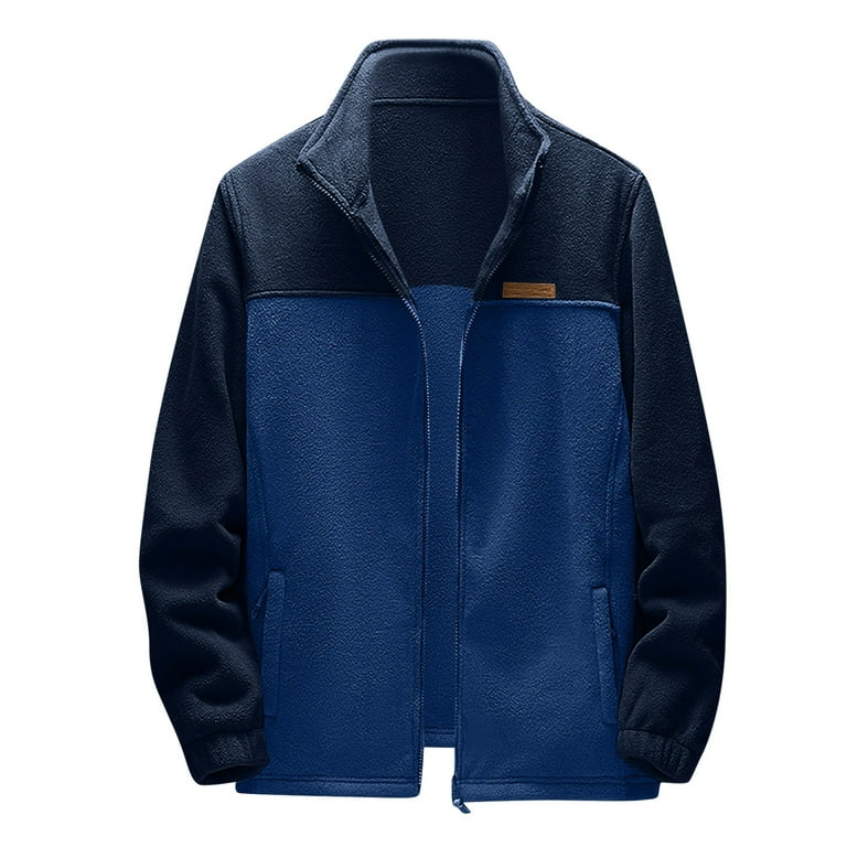 shenzhenyubairong Wink Jacket Men's Oversize Winter Fashion Overcoat Warm Stand-Collar Baggy Splice Comfort Color-Blocked Outdoor Light Jacket