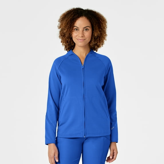 Wink Layers Women's Fleece Full Zip Jacket, Royal, 3X Womens