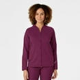 thumbnail image 1 of Wink Knits and Layers Women's Fleece Full Zip Jacket, Wine, 2X, 1 of 9
