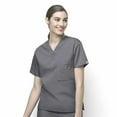 thumbnail image 1 of Wink Origins Alpha-Unisex V-Neck Scrub Top, Pewter, M Regular, 1 of 2