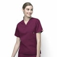 thumbnail image 1 of Wink Origins Alpha-Unisex V-Neck Scrub Top, Wine, 2X Adult General Extended, 1 of 2