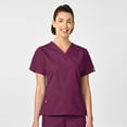 thumbnail image 1 of Wink Origins Bravo-Women's V-Neck Scrub Top, Wine, 5X, 1 of 5