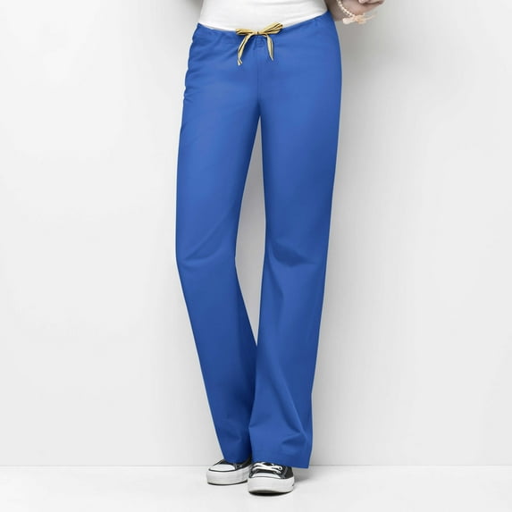 Wink Origins Papa - Unisex Drawstring Scrub Pant, Royal, L Petite