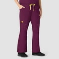 thumbnail image 1 of Wink Origins Romeo - Women's Flare Leg Cargo Scrub Pant, Wine, S, 1 of 5