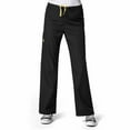thumbnail image 1 of Wink Origins Sierra Unisex Drawstring Cargo Scrub Pant, Black, XXS Petite, 1 of 4