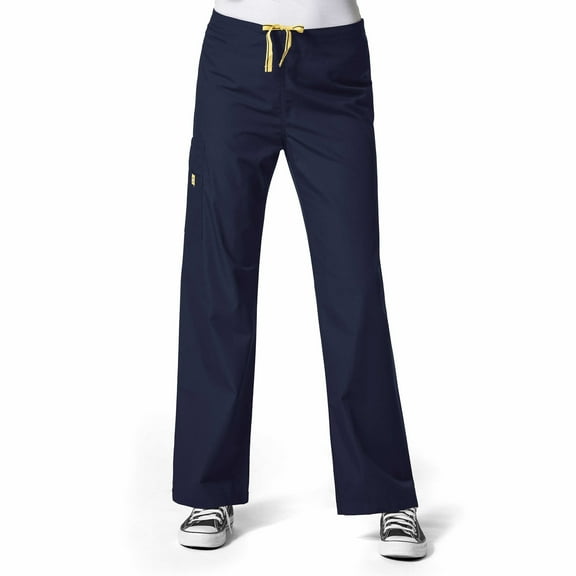 Wink Origins Sierra - Unisex Drawstring Cargo Scrub Pant, Navy, XXS Regular