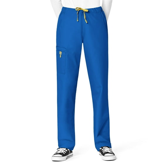 Wink Origins Zulu-Women's Slim Leg Cargo Scrub Pant, Royal, XL Regular