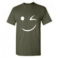 thumbnail image 1 of Wink Smile Emotion Humor Graphic Tees Men Hilarious Novelty Funny Sarcastic T Shirt, 1 of 5