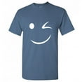 thumbnail image 1 of Wink Smile Emotion Humor Graphic Tees Men Hilarious Novelty Funny Sarcastic T Shirt, 1 of 5