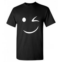 Wink Smile Emotion Humor Graphic Tees Men Hilarious Novelty Funny Sarcastic T Shirt