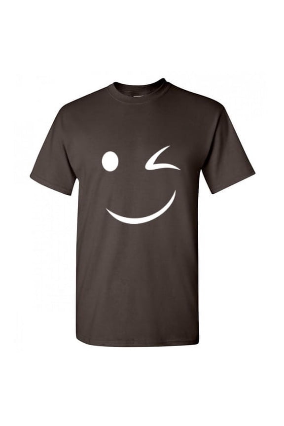 Wink Smile Emotion Humor Graphic Tees Men Hilarious Novelty Funny Sarcastic T Shirt