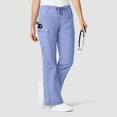 thumbnail image 1 of Wink WonderFLEX Grace - Women's Flare Leg Cargo Scrub Pant, Ceil Blue, 5X, 1 of 7