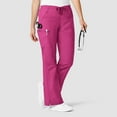 thumbnail image 1 of Wink WonderFLEX Grace - Women's Flare Leg Cargo Scrub Pant, Hot Pink, XXS, 1 of 7
