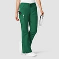 thumbnail image 1 of Wink WonderFLEX Grace - Women's Flare Leg Cargo Scrub Pant, Hunter Green, L Petite, 1 of 7