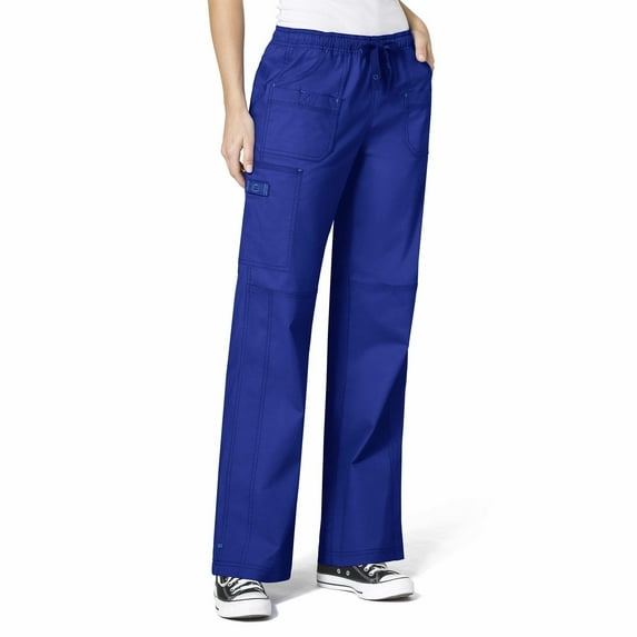 Wink WonderFLEX Women's Faith Multi-Pocket Cargo Scrub Pant, Galaxy Blue, 4X Regular