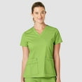 thumbnail image 1 of Wink WonderFLEX Women's Verity V-Neck Scrub Top, Green Apple, 3X, 1 of 6