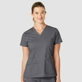 thumbnail image 1 of Wink WonderFLEX Women's Verity V-Neck Scrub Top, Pewter, 3X, 1 of 6
