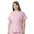 thumbnail image 1 of Wink WonderFLEX Verity Women V Neck Scrub Top, Rose Blush, 2X Womens Plus, 1 of 4