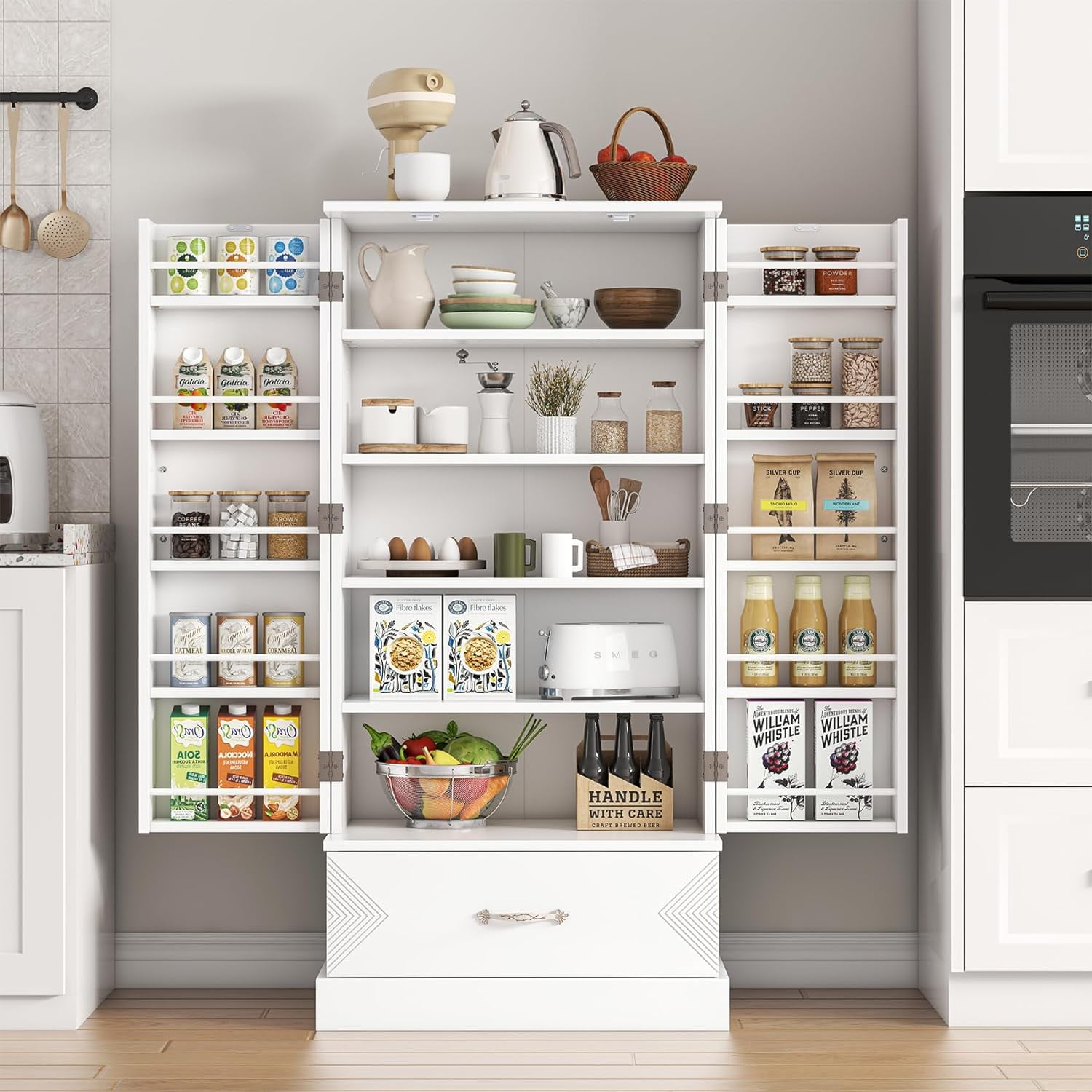 White on sale cabinet organizer