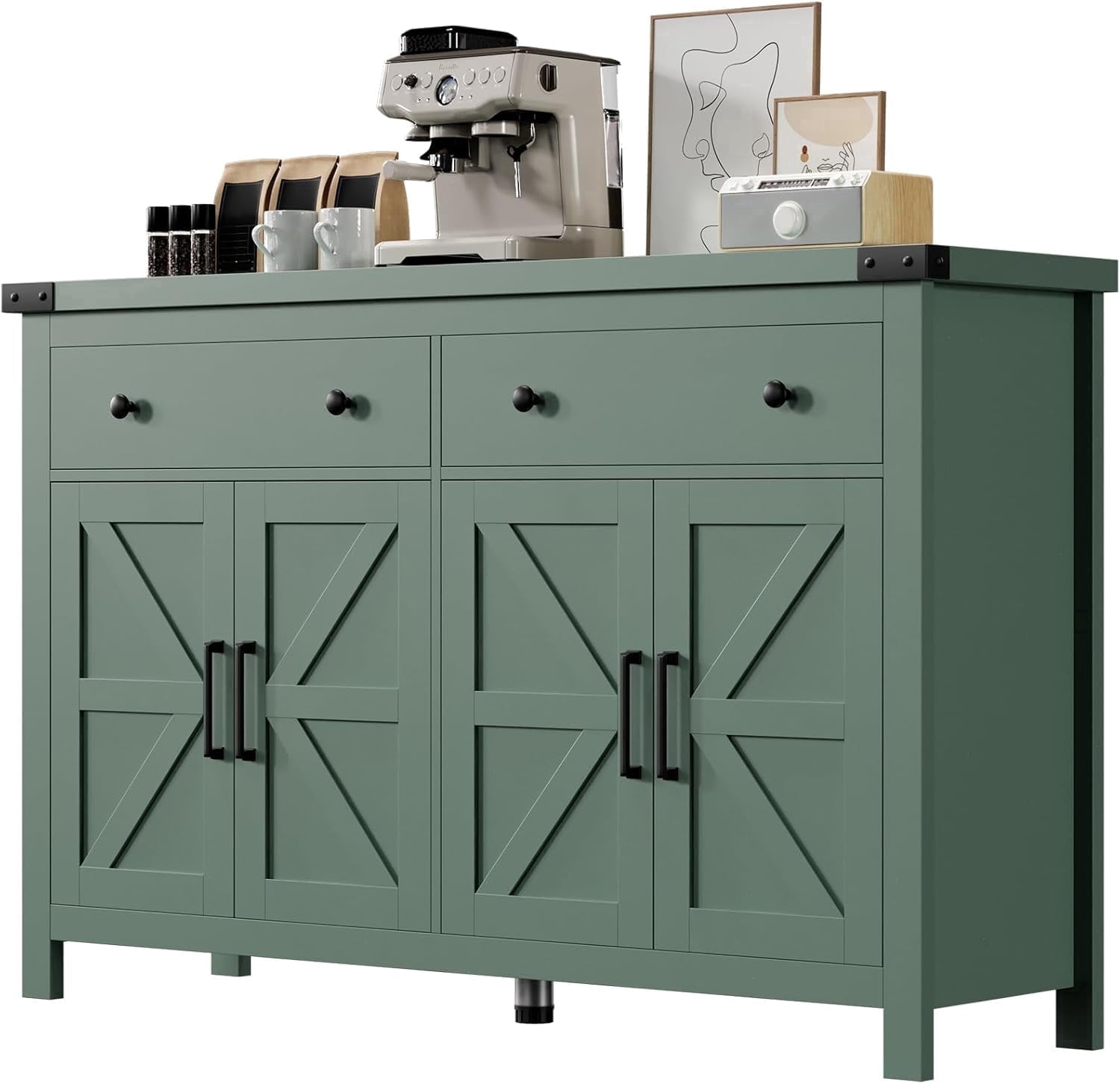 Winkalon 55'' Kitchen Sideboard Buffet Cabinet, 4-Doors 2-Drawers ...