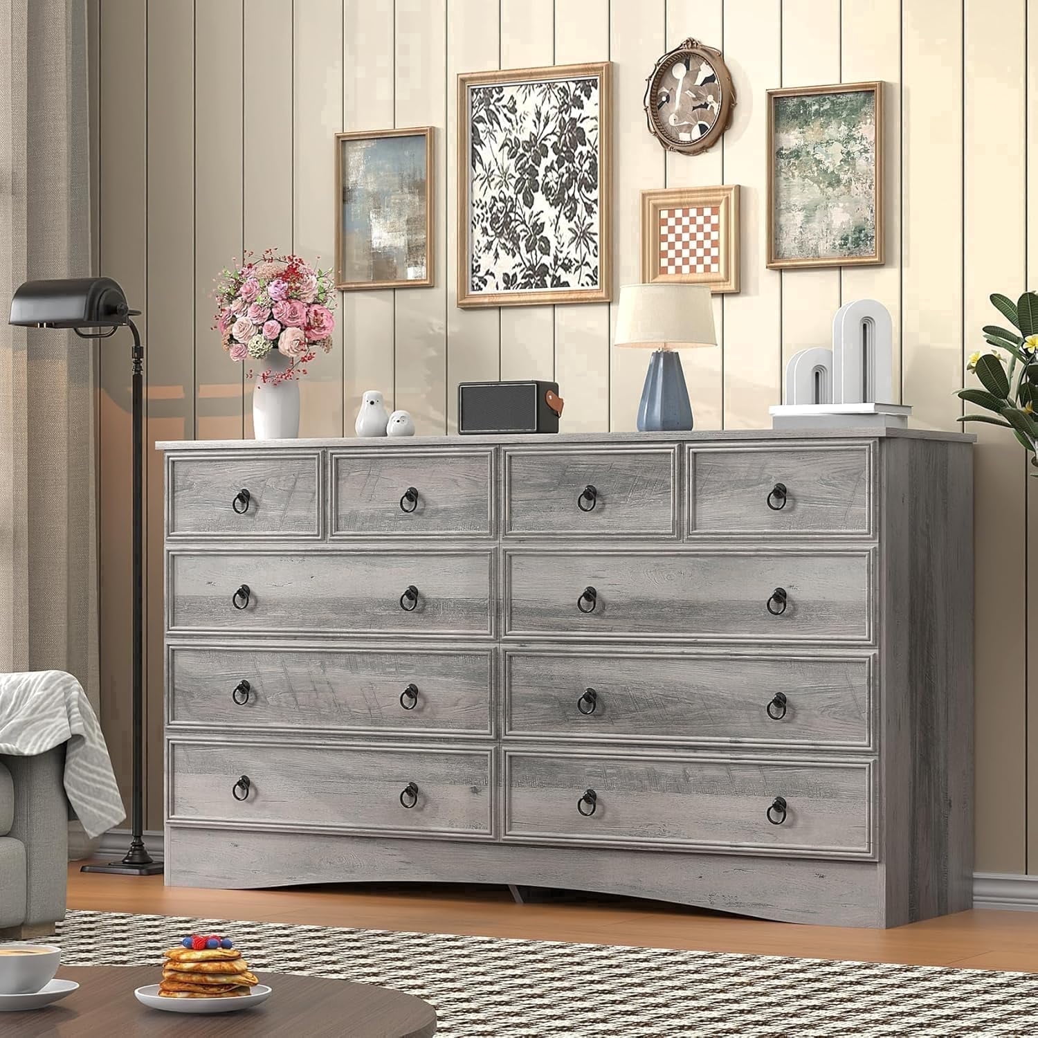 long grey dresser Transitional Grain-textured Grey Dresser - Bed Bath & Beyond