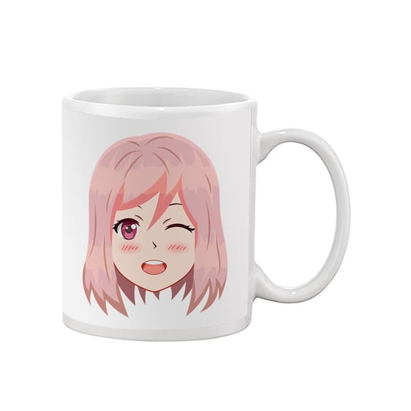 Winking Anime Girl Mug - SPIdeals Designs,