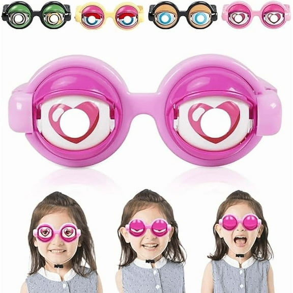 Winking Blinking Glasses, Kinetic Crazy Eyes Glasses Novelty Gag Googly for Party Jokes Prank Costume