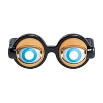 Winking Glasses, Crazy Prank Funny Blinking Glasses with Eyes, Novelty Eye Mechanism for Kids Adults Party 12Cm/4.72In Black （1Pc)