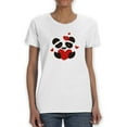 thumbnail image 1 of Winking Panda And Heart Shaped T-Shirt Women -Image by Shutterstock, Female Large, 1 of 4