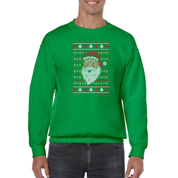 Winking Santa Men Sweatshirt, Male 4X-Large