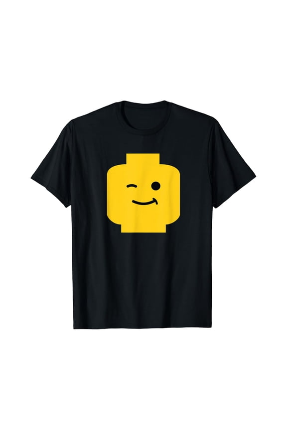 Winking Winky Face Minifig Brick Toy T-Shirt