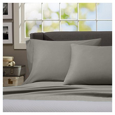 Home Sweet Home Dream Regency Home Cotton Linen Sateen Traditional 4-Piece 1000 Thread Count Gray Solid Cotton Linen Sateen Sheet Set, Queen – Wrinkle Resistant, Deep Pocket