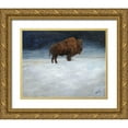 thumbnail image 1 of Winkler, Kathy 24x20 Gold Ornate Wood Framed with Double Matting Museum Art Print Titled - Journey Through the Snow I, 1 of 4