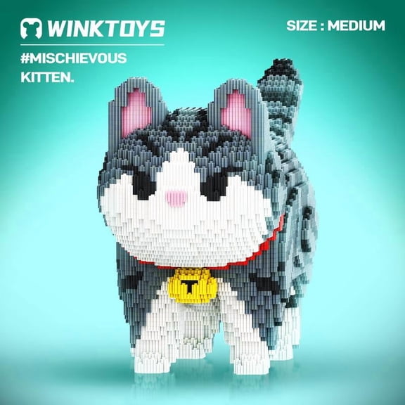 Winktoys building block,Kitten Building Block,Cat Toys,Birthday Gift,Trend Decoration,Cool Gifts,boy,girl,Kitty