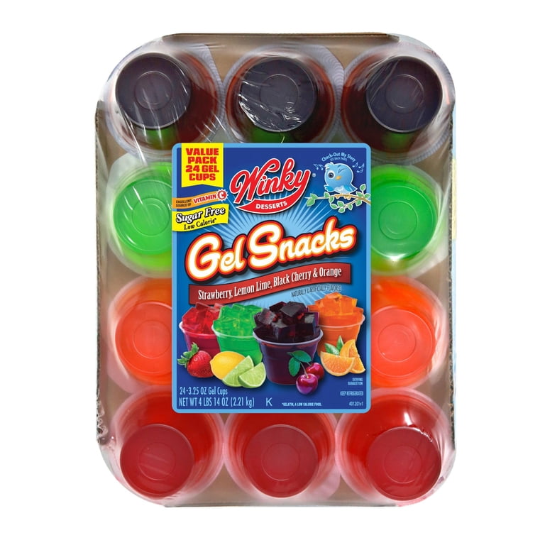 Winky Brand Sugar Free Gelatin, Strawberry, Lemon-Lime, Orange