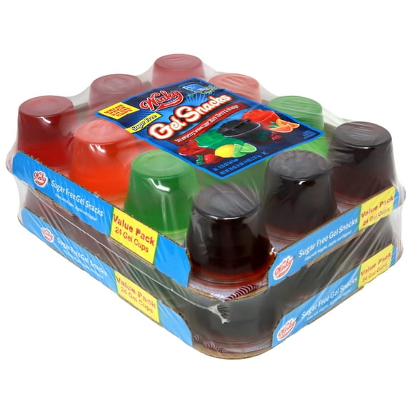 Winky Brand Sugar Free Gelatin, 24 Count Plastic Cups, Refrigerated, Gluten Free