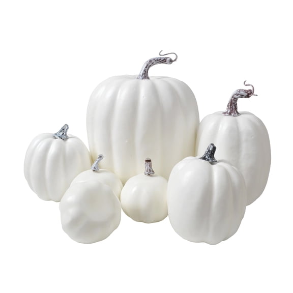 Winlyn 10 Pcs Assorted Artificial Black Pumpkins Decorative Halloween Pumpkins Black Faux Pumpkins Foam Pumpkins for Fall Halloween Thanksgiving Holiday Tabletop Centerpiece Mantel Décor