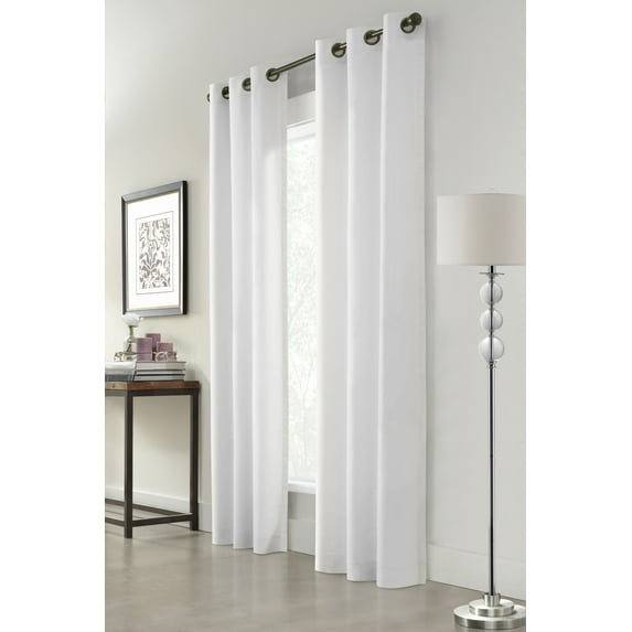 Winmate Insulated Cotton Grommet Curtain Panel - Pair each 40" x 84" in White
