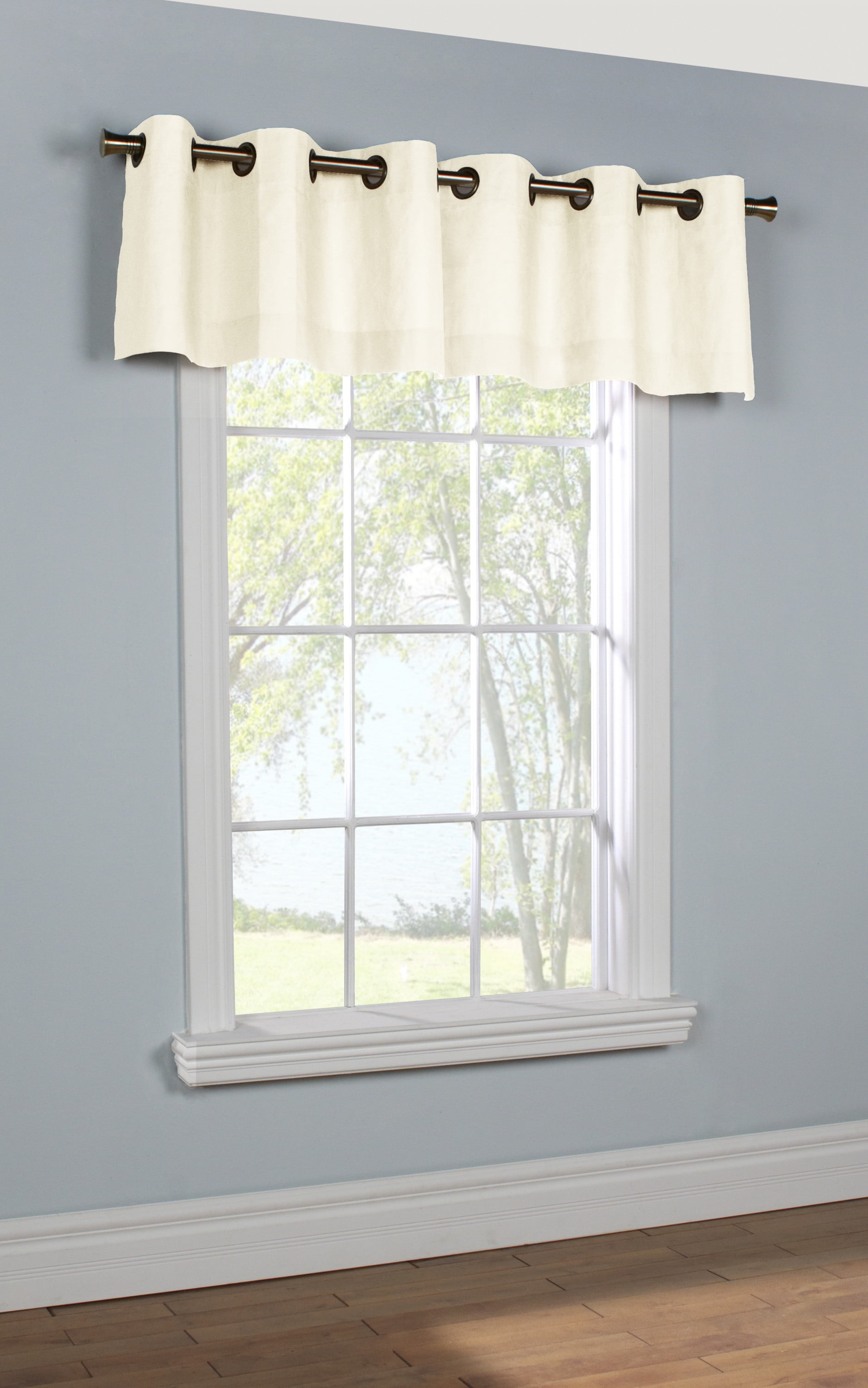 Winmate Insulated Cotton Grommet Valance 40" x 15" in White
