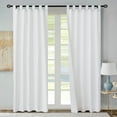 thumbnail image 1 of Winmate Insulated Cotton Tab Top Curtain Panel - Pair each 40" x 54" in White, 1 of 7