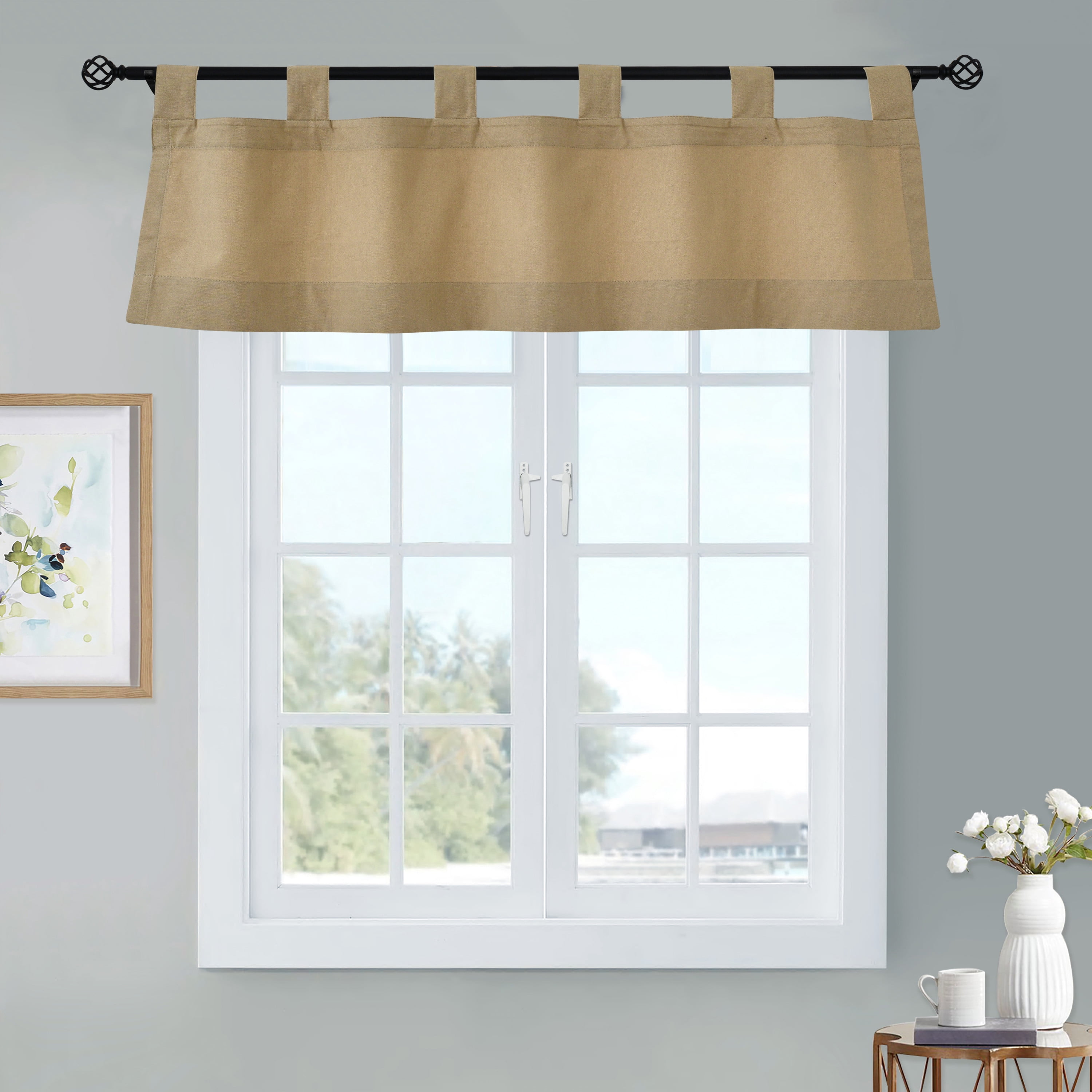 Loft Living Winmate Insulated Cotton Window Valance 40 x 15 Khaki Room ...