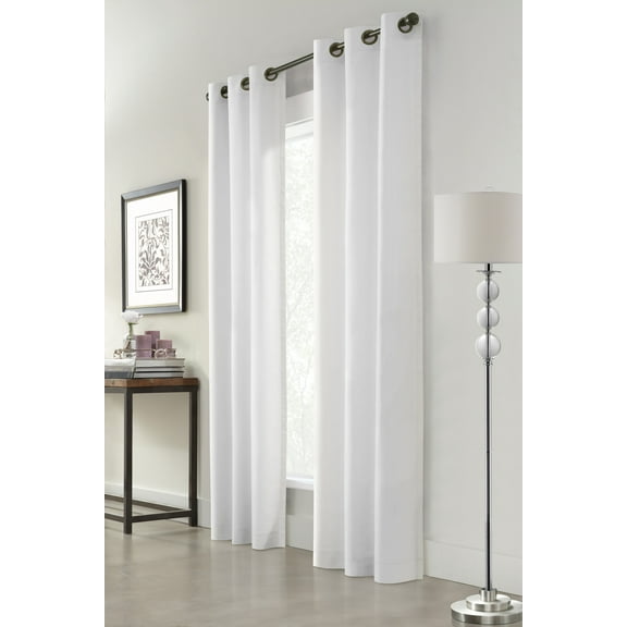 Winmate Insulated Grommet Wide Curtain Panel - Pair each 80" x 84" in White