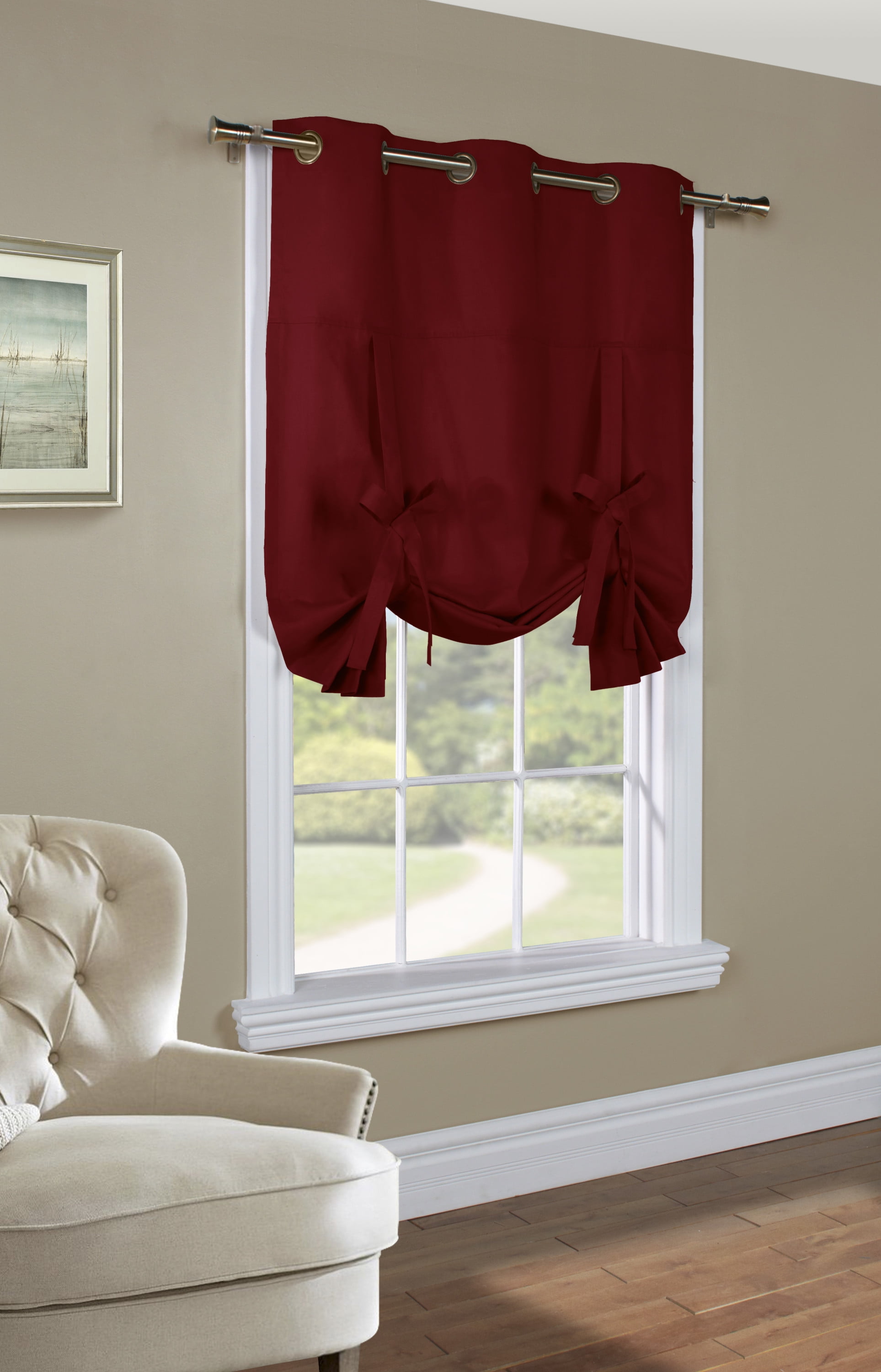Winmate Insulated Tie-up Window Shade 40" x 63" in Burgundy