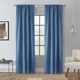 thumbnail image 1 of Winmate Topsions 3-way Header Insulated Curtain Panel Pair each 80" x 63" in Blue, 1 of 6