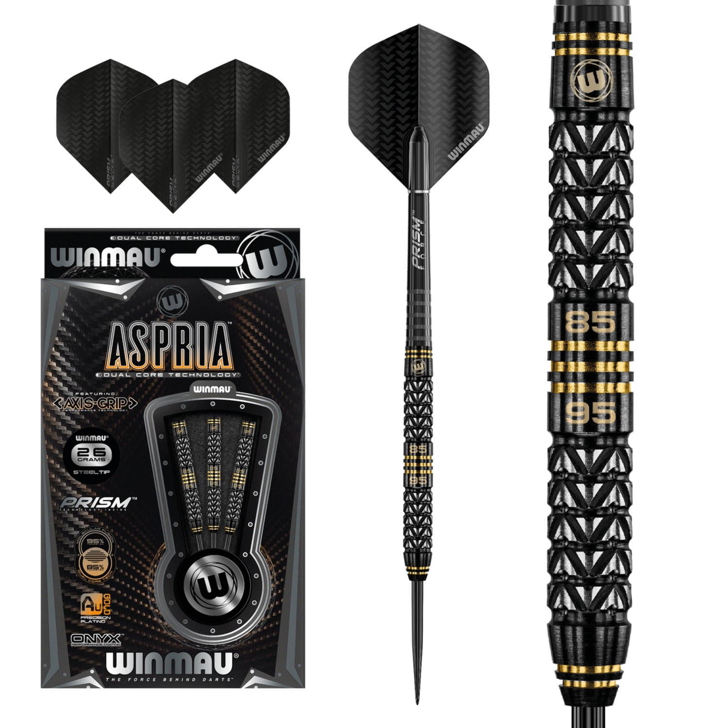 Winmau Aspria Steel Tip Darts 26g